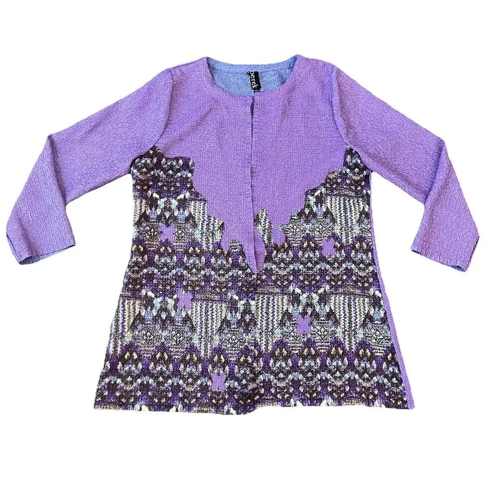 Berek Women’s Open Cardigan Large Crinkle  Artsy‎